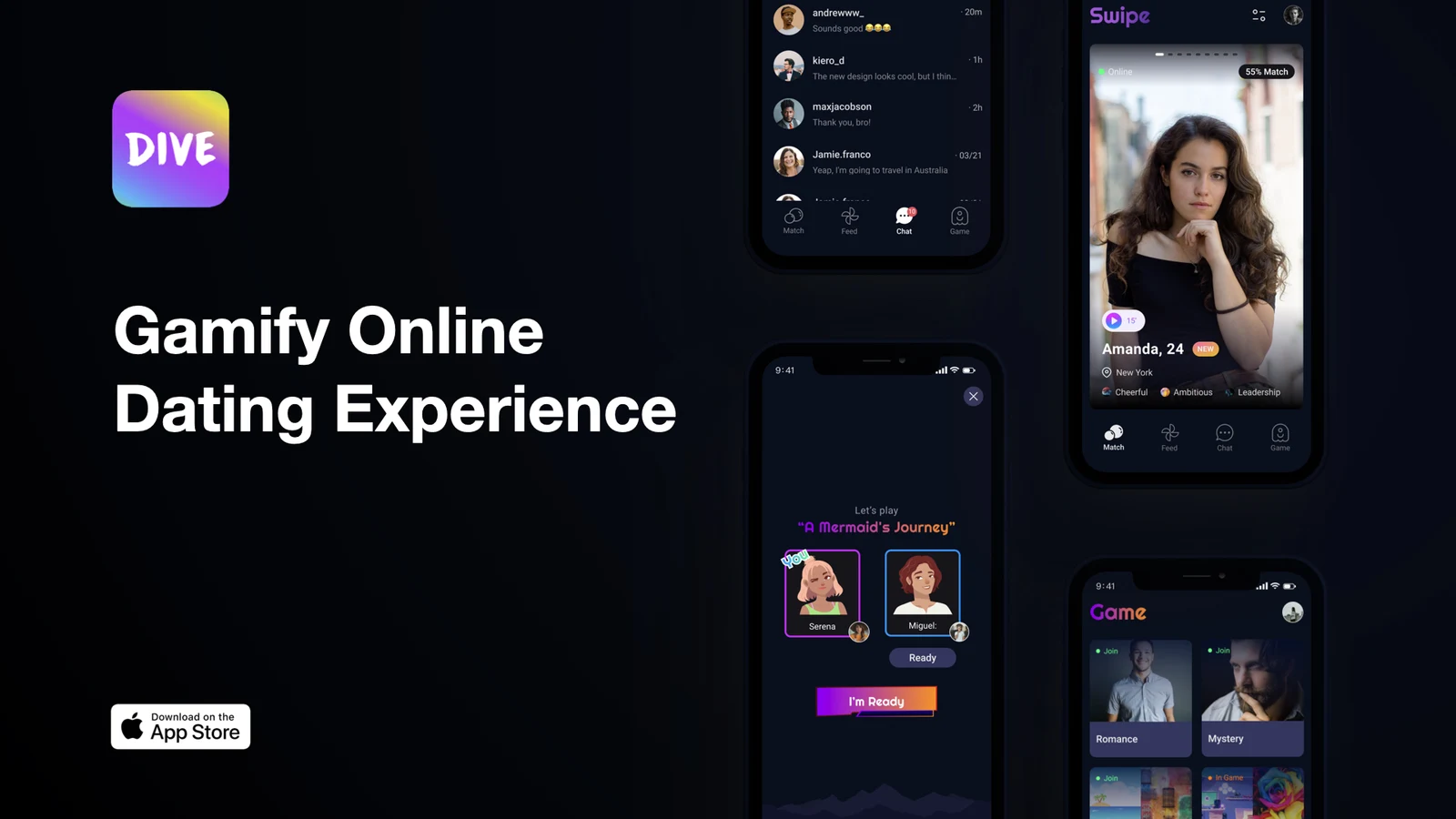 Dive App interface overview